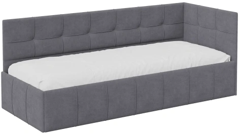 Детская "Грей" тип 1 кровать 80*200 с мех (Велюр Galaxy серый) - Три Я - фото в интернет-магазине Арктика