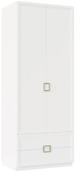 Спальня "Дольче" (ДЛ-200.04) шкаф 2-х дв с ящ (Белый премиум) - Ангстрем - каталог товаров магазина Арктика