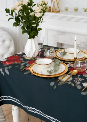 Скатерть "Этель" Flowers 110х147 см,  100% хлопок, саржа 190 г/м2   4645861 - Сима-ленд - фото в интернет-магазине Арктика