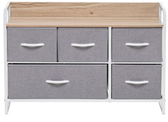 Комод Leset Ноа широкий (белый, светло-серый) - Импэкс - каталог товаров магазина Арктика