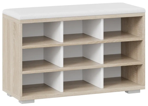 Тумба для обуви Тип 10 (Дуб Сонома/Белый Ясень) - Три Я - фото в интернет-магазине Арктика