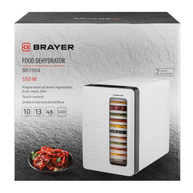 Сушилка для овощей и фруктов BRAYER BR1904 - фото в интернет-магазине Арктика