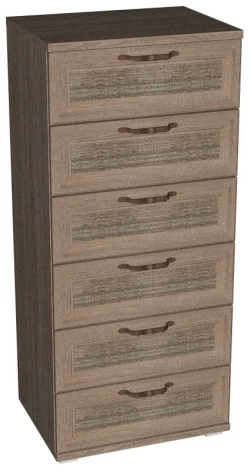 Спальня "Рандеву" K56 комод (дуб оксид) - Евромебель - фото в интернет-магазине Арктика