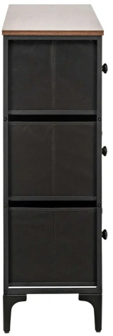 Комод "Лунет" 9 ящиков (черный/мульти зеленый) - Импэкс - фото в интернет-магазине Арктика