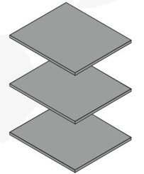 Спальня "Нора" комплект полок на шкаф 1 дв и 3 дв (металл бруклин) - Мебельград - каталог товаров магазина Арктика