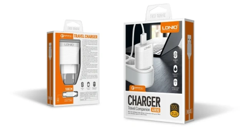 Зарядное устройство сетевое LDNIO A303Q 18W +Type-C QC 3.0 White (LD_B4370) - фото в интернет-магазине Арктика