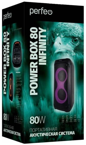 Портативная акустика Perfeo Power Box 80 INFINITY PF_D0048* - фото в интернет-магазине Арктика
