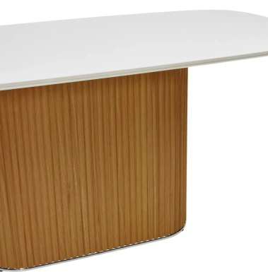 Стол обеденный TAMPA 180 (WHITE / OAK) - М-Сити - фото в интернет-магазине Арктика
