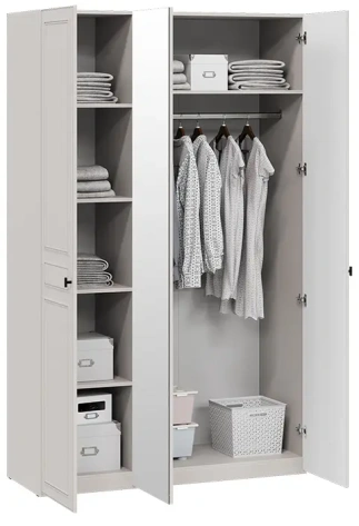 Спальня "Пандора" шкаф комбинированный (Кашемир/ Кашемир сатин) - Три Я - фото в интернет-магазине Арктика