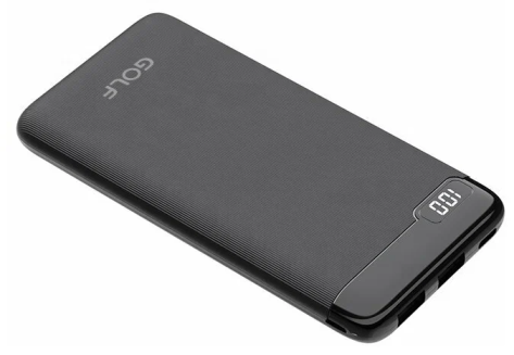 Портативный аккумулятор GOLF LCD21 10000mAh (черный) - фото в интернет-магазине Арктика