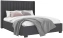 Кровать "Аделия" 811.26 кровать 160*200 с мех (Simpl 54/Серый уголь/ОД06) - Ангстрем - фото в интернет-магазине Арктика