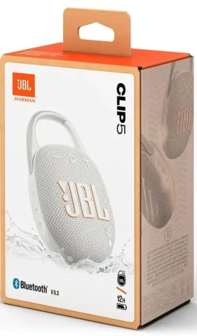 Портативная акустика JBL Clip 5 Белый (JBLCLIP5WHT) - фото в интернет-магазине Арктика