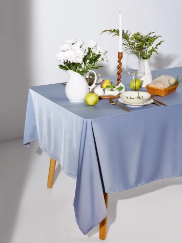 Скатерть Этель Аgate 150х180 см,цв.серо-голубой, 100% п/э 10782114 - Сима-ленд - фото в интернет-магазине Арктика