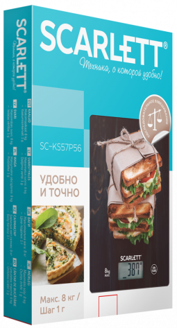 Весы кухонные Scarlett SC-KS57P56 - фото в интернет-магазине Арктика