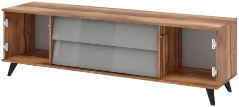 Гостиная "Онтарио" 474.03 тумба ТВ (Дуб Барокко/Серый глянец) - Столлайн - фото в интернет-магазине Арктика