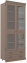 Библиотека "Кантри" (КА-204.04) шкаф для книг (Серый камень) - Ангстрем - фото в интернет-магазине Арктика