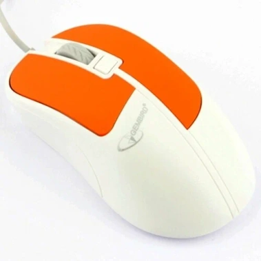 Мышь Gembird MOP-410-O USB (бело-оранжевый) - фото в интернет-магазине Арктика
