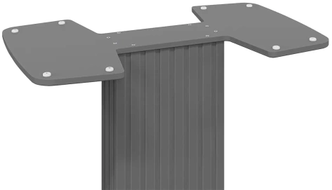 Стол обеденный "Хилтон" (столешница тип 2 + подстолье/Графит матовый/Стекло матовое серое) - Три Я - фото в интернет-магазине Арктика