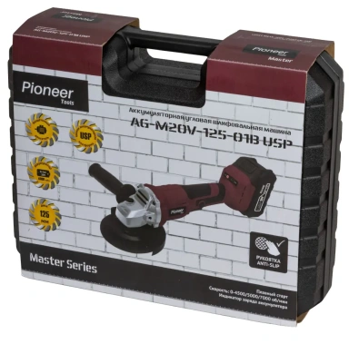 Углошлифовальная машинка Pioneer AG-M20V-125-01B - фото в интернет-магазине Арктика