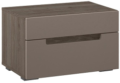 Спальня "Анри" (АН-305.03) тумба прикроватная (Д4, Давос Трюфель+Темный лен) - Ангстрем - каталог товаров магазина Арктика