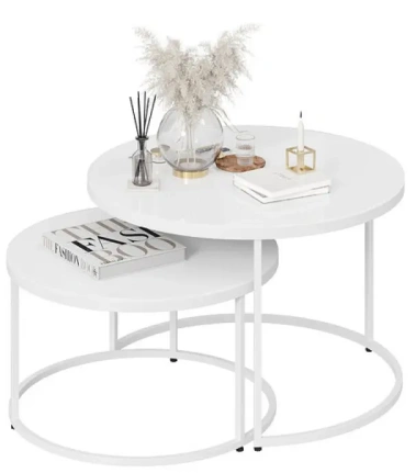 Стол журнальный "Вега" (белый/стекло лакобель белый) - Три Я - фото в интернет-магазине Арктика