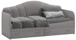 Детская "Сабрина" ТД-307.12.02 кровать 900 (Велюр светло-серый) - Три Я - каталог товаров магазина Арктика