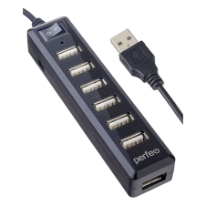 Концентратор USB 2.0 Perfeo (PF_C3225) (PF-H034) черный - каталог товаров магазина Арктика