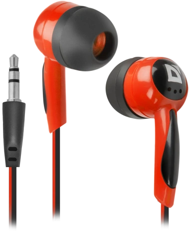 Наушники Defender Basic 604 (черно-красные) - фото в интернет-магазине Арктика