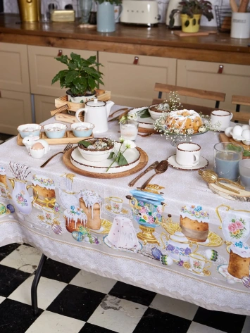 Скатерть "Пасхальные куличи" ПСХ 4778292 220*147 см  - Сима-ленд - фото в интернет-магазине Арктика