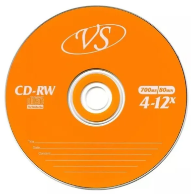Диск CD-RW 700Mb VS 12x box - фото в интернет-магазине Арктика