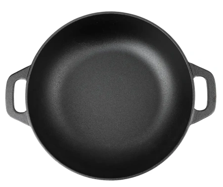 Вок чугунный со стекл. крышкой код 808-009 - Гала-центр - фото в интернет-магазине Арктика