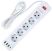Удлинитель Amper JH-1083U-2W 2,0м, 5 розеток, 10А, 2500 Вт, 3usb,1Type-C, белый - фото в интернет-магазине Арктика