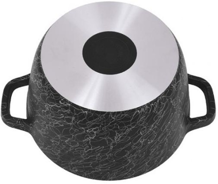 Кастрюля "Грация" кчс25а (черный/серебро) 2,5 л - Кукмара - фото в интернет-магазине Арктика