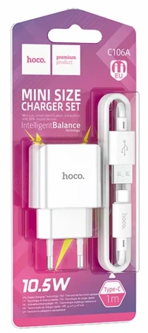 Зарядное устройство HOCO С106A (HC-83912) 1xUSB (белый) - фото в интернет-магазине Арктика