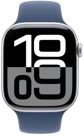 Смарт-часы Apple Watch S10 42mm Silver/Denim SB S/M 130-180 (MWWA3) - фото в интернет-магазине Арктика
