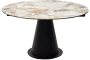 Стол обеденный TERAMO 135 (GLOSS GRAND JADE SOLID CERAMIC/ BLACK) - М-Сити