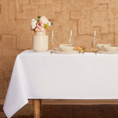 Скатерть "Этель" Cozy 150*110  цв.белый 6974132 - Сима-ленд - фото в интернет-магазине Арктика