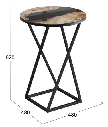 Стол журнальный ДП 1-03-05 (черный/слэб черный) - Три Я - фото в интернет-магазине Арктика