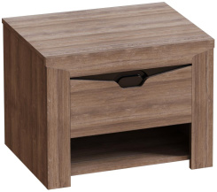 Спальня "Соренто" тумба прикроватная (Дуб стирлинг/кофе структ.матовый) - Мебельград - каталог товаров магазина Арктика