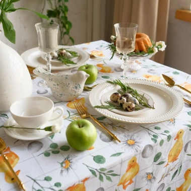 Скатерть Доляна Duckling 149х220 см, 100% хл, рогожка 9215896 - Сима-ленд - фото в интернет-магазине Арктика