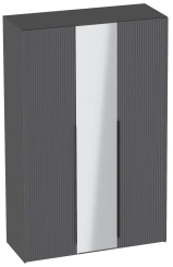 Спальня "Нора" шкаф 3-х дверн с зерк (металл бруклин/графит) - Мебельград - каталог товаров магазина Арктика