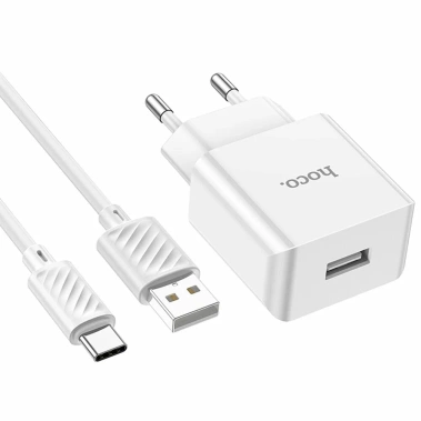 Зарядное устройство HOCO С106A (HC-83912) 1xUSB (белый) - фото в интернет-магазине Арктика