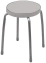 Табурет "Фаворит 2" без об на 4-х опорах (круг.сид) ТФ02/С серый - Ника - фото в интернет-магазине Арктика