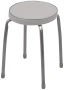 Табурет "Фаворит 2" без об на 4-х опорах (круг.сид) ТФ02/С серый - Ника