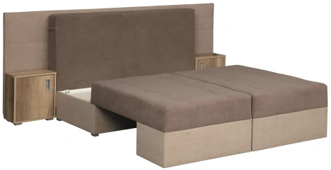 Диван "Даллас" (прага браун/прага капучино/дуб сонома) - Олмеко - фото в интернет-магазине Арктика