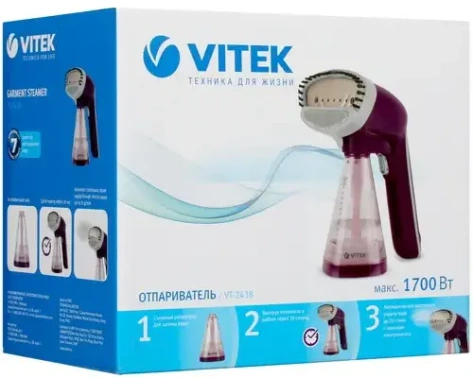 Отпариватель ручной Vitek VT-2438 - фото в интернет-магазине Арктика