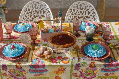 Скатерть "Доляна" Светлая Пасха 110*144 см, 100% хлопок, рогожка 164 г/м2 2058664 - Сима-ленд - фото в интернет-магазине Арктика