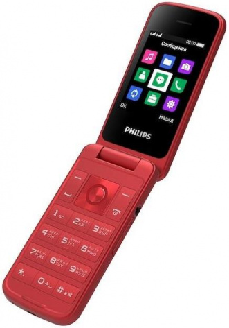 Мобильный телефон Philips Xenium E255 red - фото в интернет-магазине Арктика