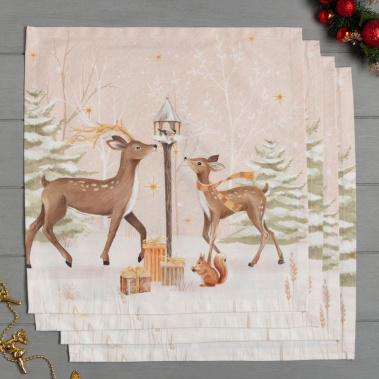 Набор салфеток "Этель" Christmas snowman 40х40см 4 шт 7015801 - Сима-ленд - фото в интернет-магазине Арктика