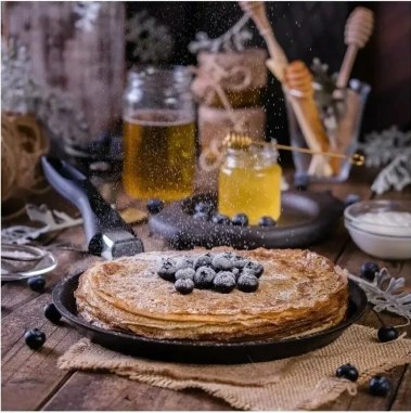 Сковорода блинная Мечта АП "Гранит black" 14802 24 см - Регент Рус - фото в интернет-магазине Арктика